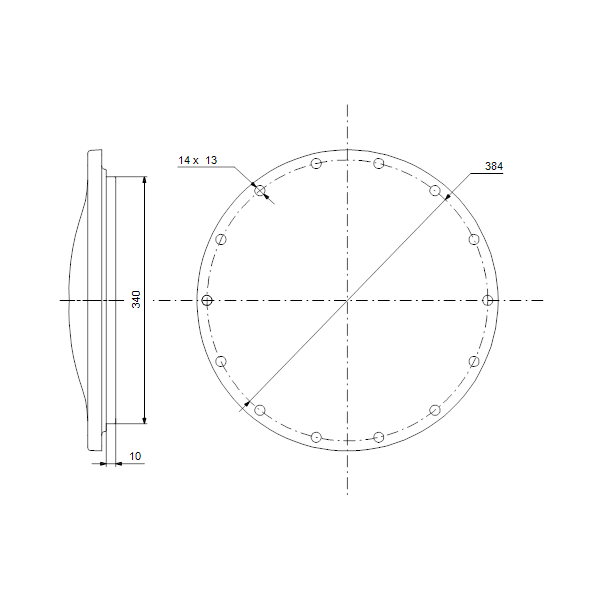 Set, Blind flange D340 image 2