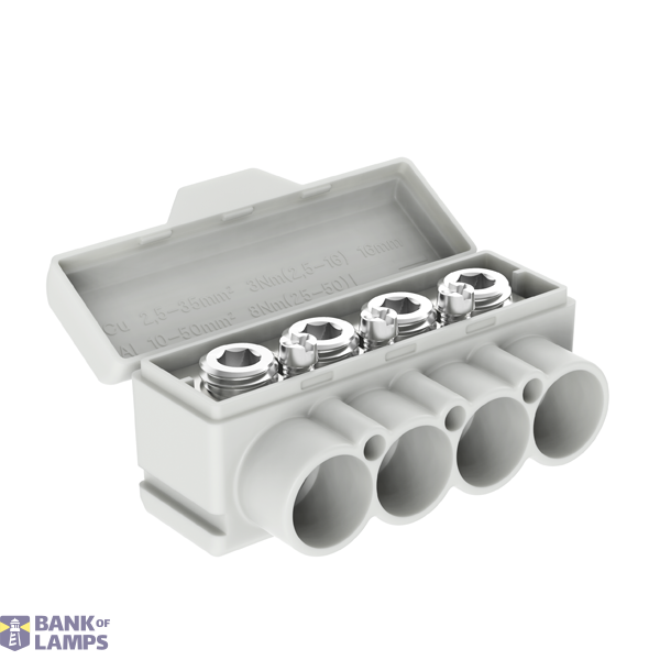 SLT50-4-3 grey Al 10-50/Cu 2.5-35 + 3x2,5mm2 1000V Distribution block image 2