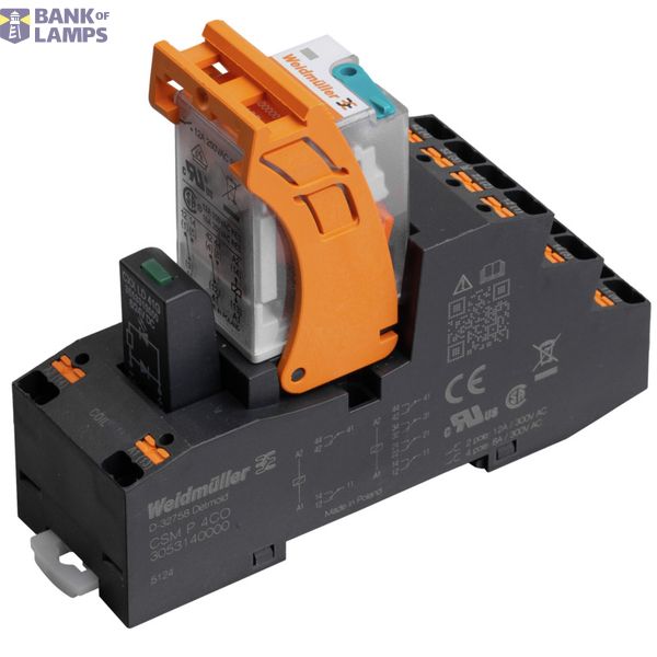 Relay module, 24 V DC, Green LED, 4 CO contact (AgNi) , 250 V AC, 7 A, image 1