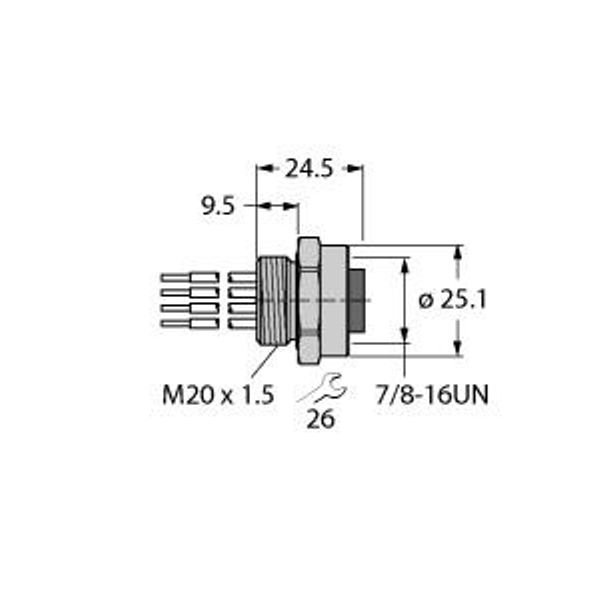PROFIBUS-PA Flanschanschluss Flange   RKFV 48-0.3M/M20/C1117 image 1