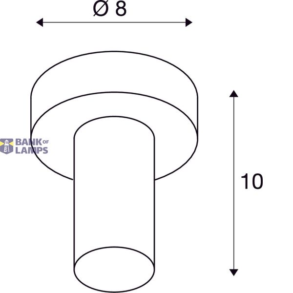 FITU, ceiling light, A60, white, with R2 canopy image 2