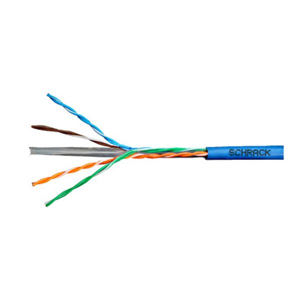 U/UTP Cable Cat.6, 4x2xAWG24/1, 300MHz, PVC, Eca, blue image 1