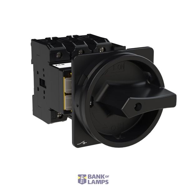 P3 Main switch, 80 A,Rear mounting, 3 pole, Form V/SVB, Black, Door co image 4