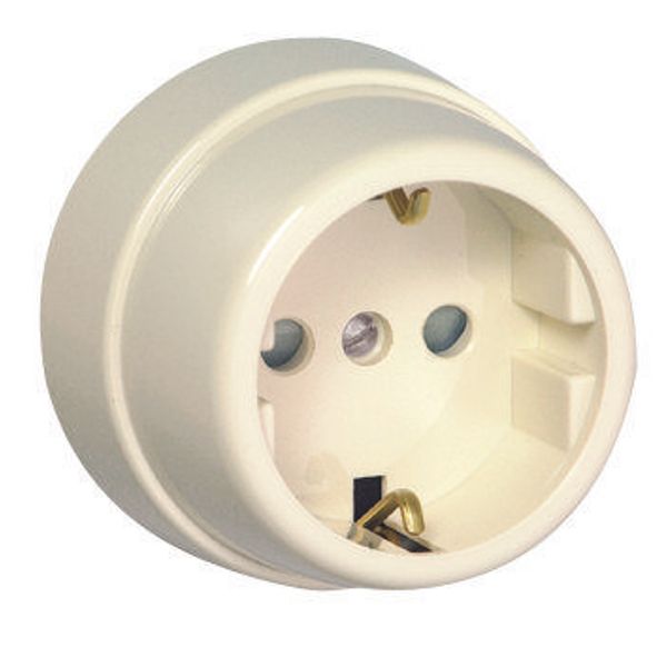 SAFETY EARTH SOCKET (SCHUKO TYPE) IVORY image 1