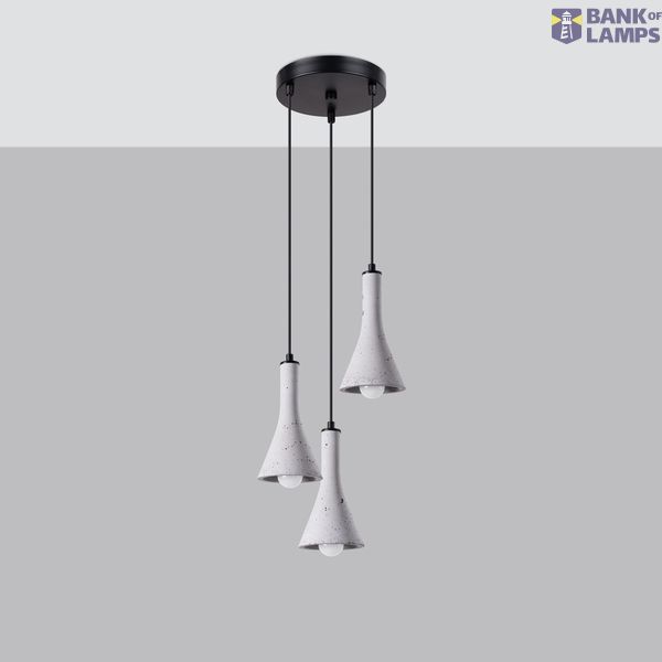 HANGING LAMP REA 3P CONCRETE E14 3X12W IP20 image 4
