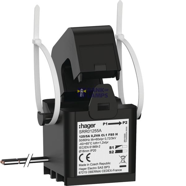 Split current transformer SC1 18 mm 125/5A 0.2 VA class 1 image 1