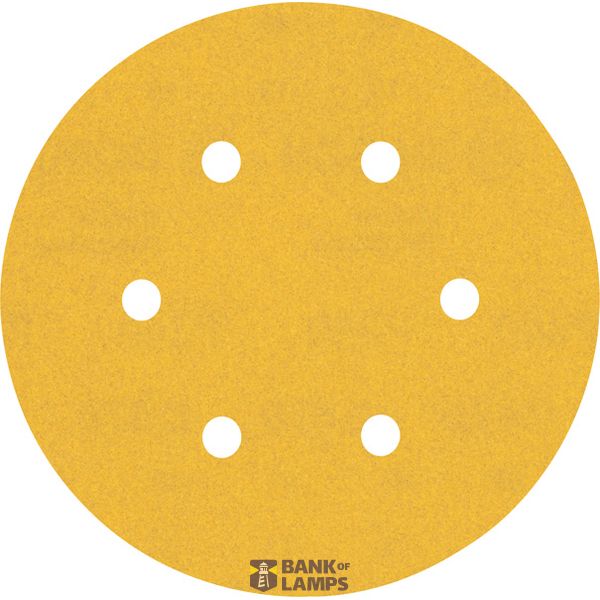 EXPERT C47 Sandpaper with 6 holes for Random Orbital Sanders 15 mm, G 24 5-pc image 1
