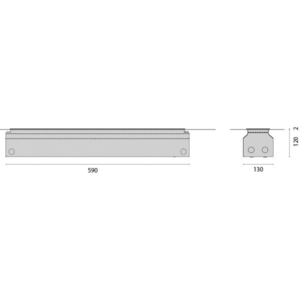 STR.SQ.ING+L 550 FLUSH-MOUNTED BOX (590mm) image 1