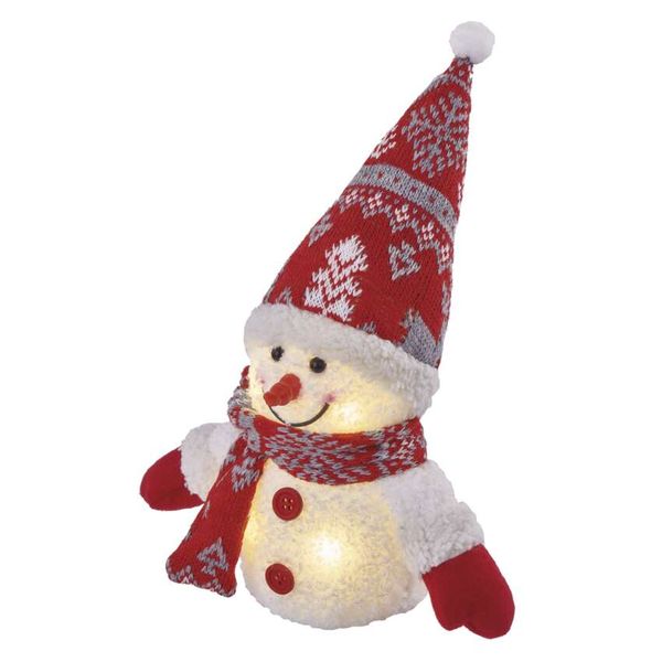 LED Christmas snowman, 25 cm, 3x AAA, indoor, warm white image 1