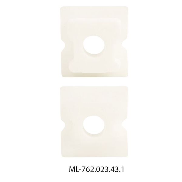 End cap with hole for PA, white color, 1pc image 1