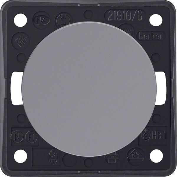 Change-over switch, Integro - Design Flow/Pure, grey glossy image 1