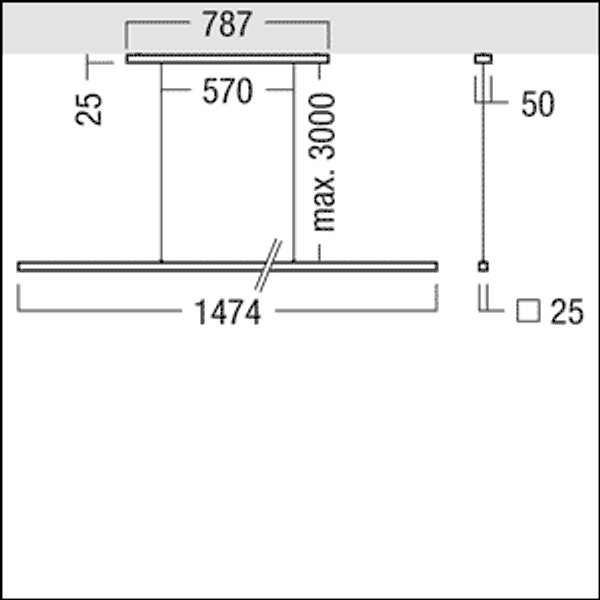 LINETIK D/I 6K-840 LDO ASI3 WH SRG MSCWH - LED pendant luminaire image 3