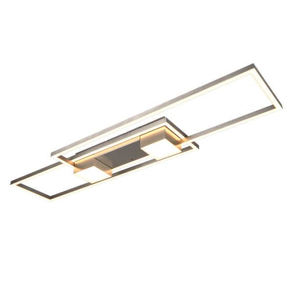 Albany LED ceiling lamp brushed steel image 1