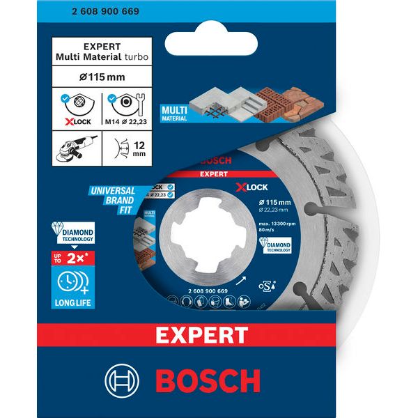 EXPERT MultiMaterial X-LOCK Diamond Cutting Disc 115 x 22,23 x 2,4 x 12 mm image 1