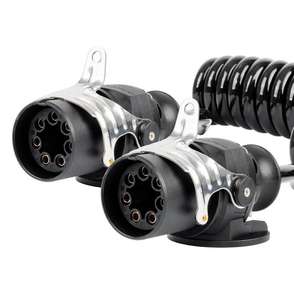 Spring cable TIR 2x 7 PIN type EBS 5m 24V AMIO-04383 image 1