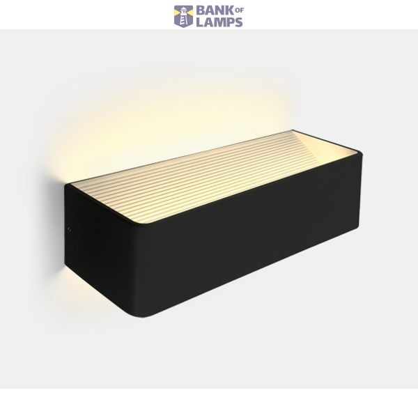 BLACK WALL LIGHT LED 12W WW IP20 230V image 1