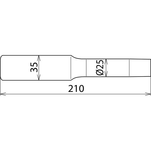 Flat cleaning head D=25mm/W=35mm for NS dry cleaning set -1000V image 2