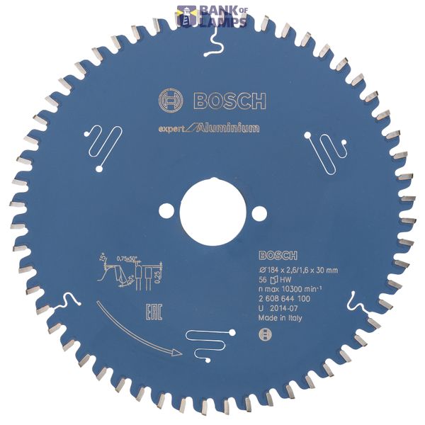 Circular saw blade Expert for Aluminium 184 x 30 x 2,6 mm, 56 image 1