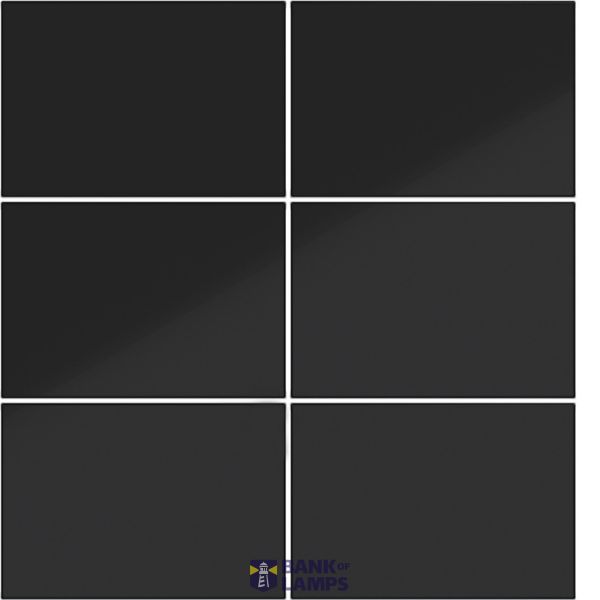 KNX pushbutton cover, 6-way, A.x/C.x, glossy night black image 1