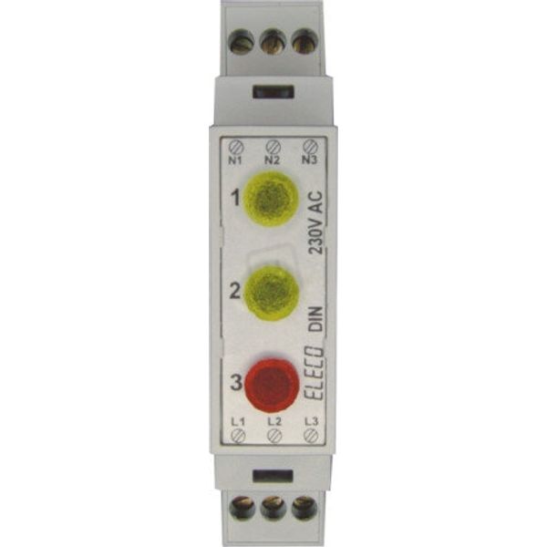 Signal light VMS-DIN-03 RF,RF,G 230AC P image 1