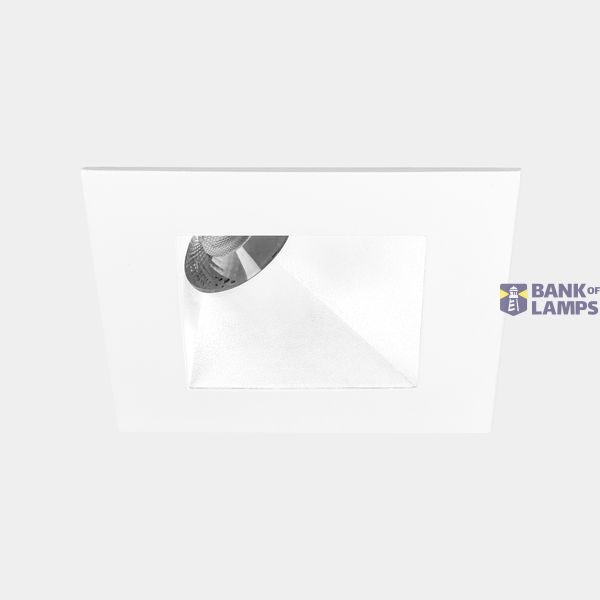 Downlight Play Deco Asymmetrical Square Fixed Emergency 6.4W LED warm-white 3000K CRI 90 27.7º ON-OFF White/white IP54 627lm image 1