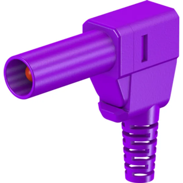 4 mm plug, solder connection, 2.5 mm², CAT II, purple, 22.2667-26 image 1
