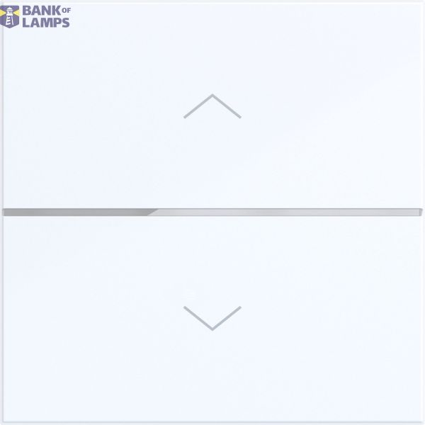 Push button cover, single, arrow, A.x/C.x,A.x/C.x light white glass image 1