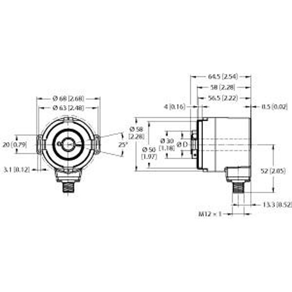 Absolute Rotary Encoder - Singleturn Industrial Line   RES-187HA1E-3C13B-H1181 image 1