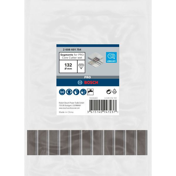 Segments for Diamond Core Cutter Standard for Concrete 11; 10 mm image 2