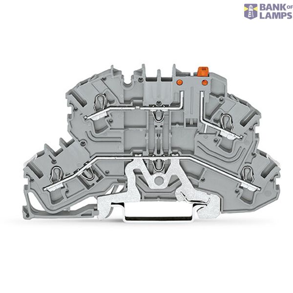 Double-deck disconnect terminal block with pivoting knife disconnect f image 2