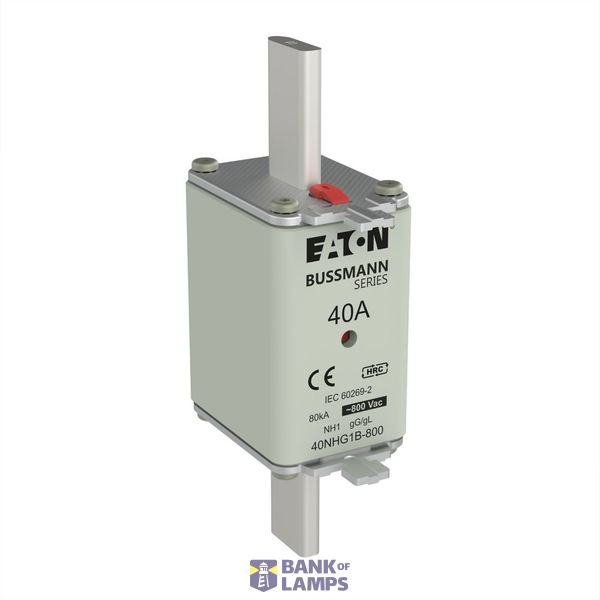 Fuse-link, LV, 40 A, 800 V AC, NH1, Class gG/gL image 2