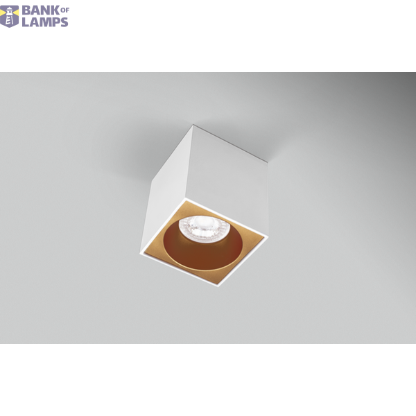 PLAFONIERA LED ESSENZA QUBE BIANCA/GOLD image 1