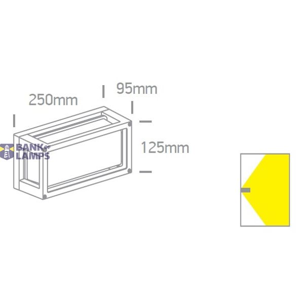 GREY E27 12W WALL LIGHT IP54 image 3