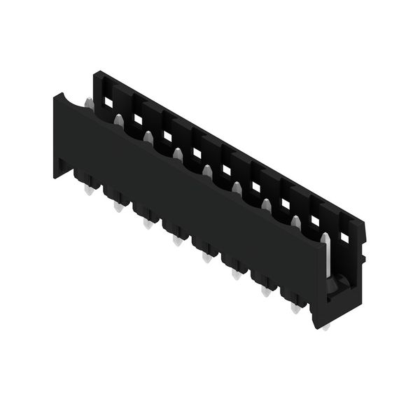 PCB plug-in connector, male header, open side, THT solder connection, 5.08 mm, Number of poles: 9, 180°, Solder pin length (l): 3.2 mm, tinned, black, Box image 2