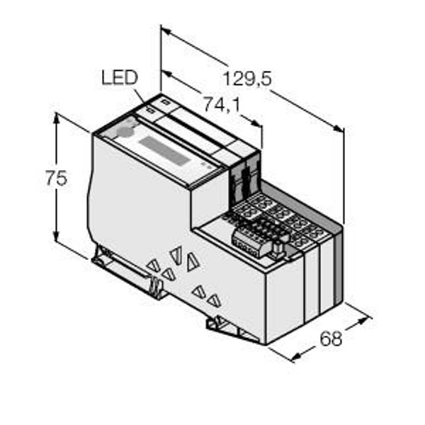 Economy Set for Simple I/O Communication via DeviceNet™ in IP20   TI-BL20-E-DN-S-4 image 1