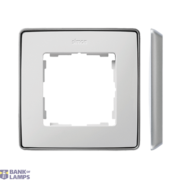 Single frame, white, aluminium base image 1