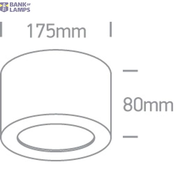 BLACK CYLINDER LED 16W WW 230V DARK LIGHT image 2