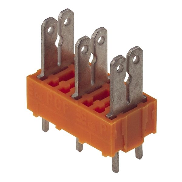 Printed circuit board terminals, 7.50 mm, Number of poles: 10, 180°, Solder pin length (l): 3.5 mm, tinned, orange, Flat-blade connection, Box image 2