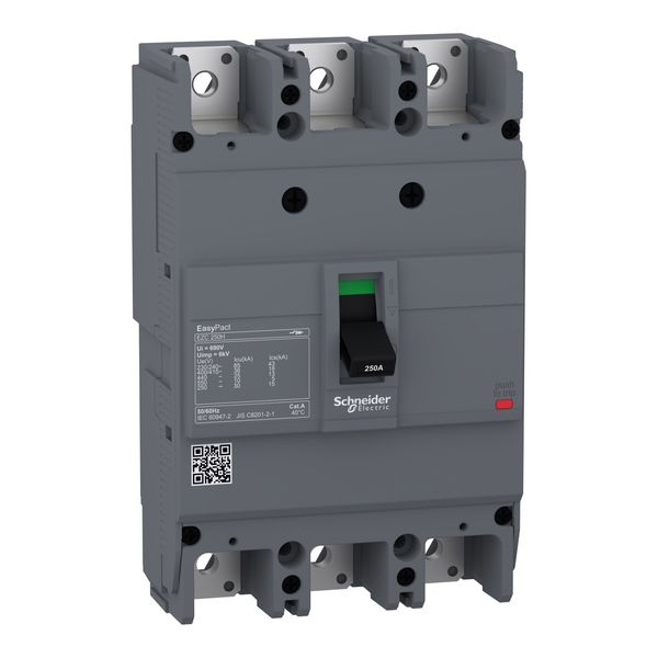 circuit breaker Easypact EZC250H - TMD - 125 A - 3 poles 3d image 1