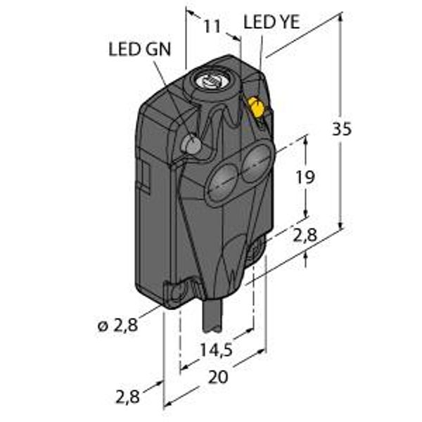 Photoelectric Sensor Diffuse Mode Sensor   Q10RP6D image 1