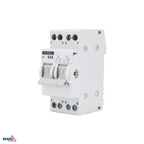 MODULAR CHANGEOVER SWITCH I-0-II 2P 63A image 1