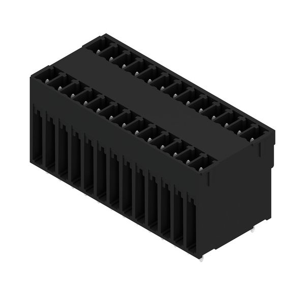 PCB plug-in connector, male header, closed side, THT/THR solder connection, 3.81 mm, Number of poles: 26, 180°, Solder pin length (l): 3.2 mm, tinned, black, Box image 4