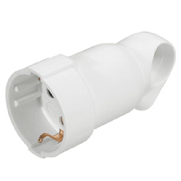 SOCKET 2P+E SCH RING WHITE image 1