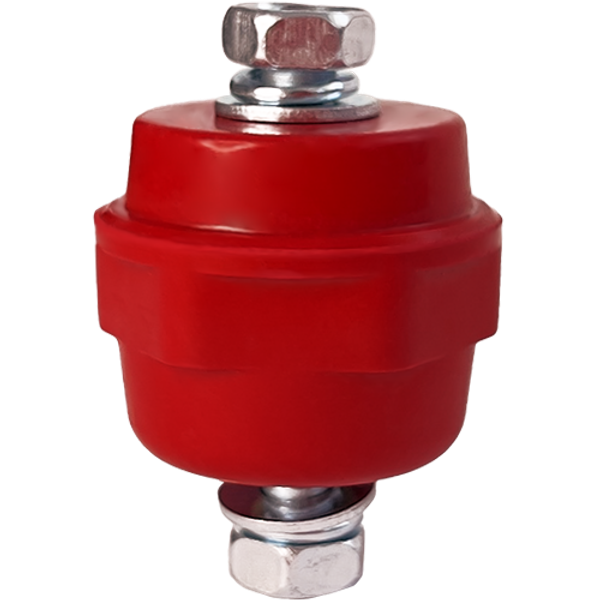 Busbar Insulator SM256R red, h=25mm, M6 image 1