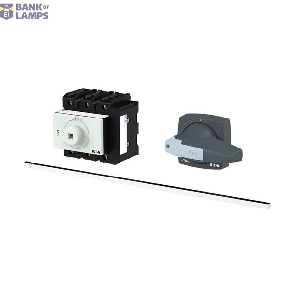 P3 Main switch, 80 A,Rear mounting, 3 pole, Form M4/K2-G, Gray, Short  image 1