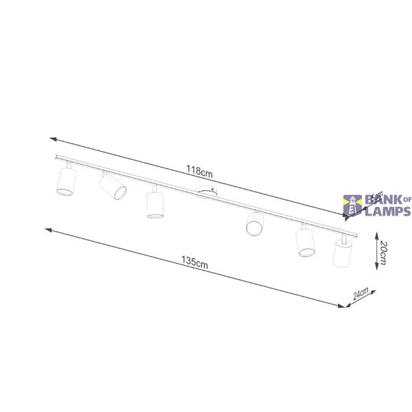 CEILING LAMP LEMMI 6L WHITE GU10 6X10W IP20 image 7