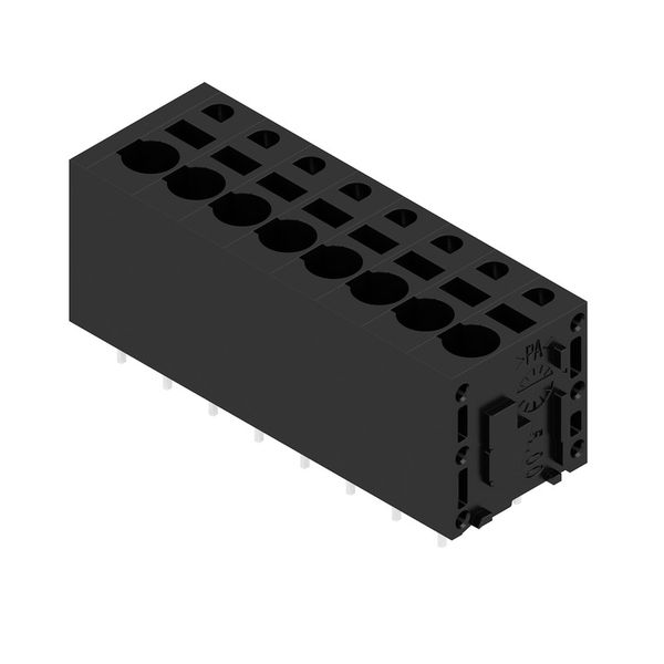 Printed circuit board terminals, 5.00 mm, Number of poles: 8, 180°, Solder pin length (l): 3.5 mm, tinned, black, PUSH IN without actuator, Clamping range, max. : 2.5 mm², Box image 2
