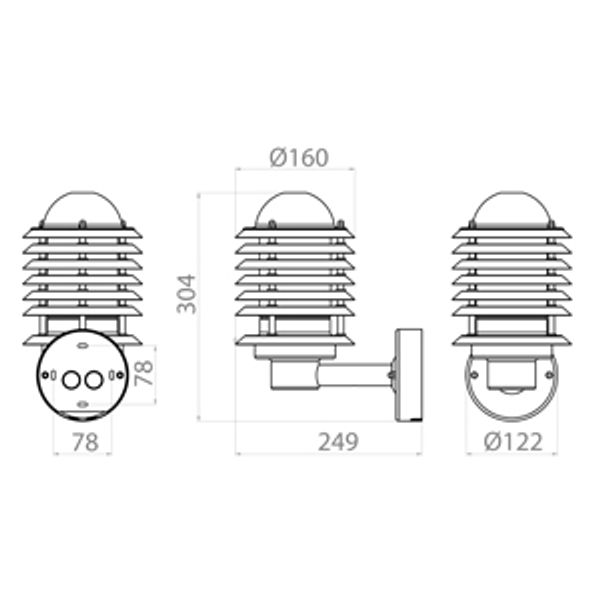 Outdoors wall luminaire AVGP03GH 60W E27 GH image 2