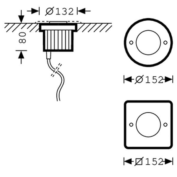 Ground-recessed luminaires Lutera 100 Lens Black ET 14W 800lm 0 rotationally sym. wide (RB) IP68 IK10 3 SDCM image 1