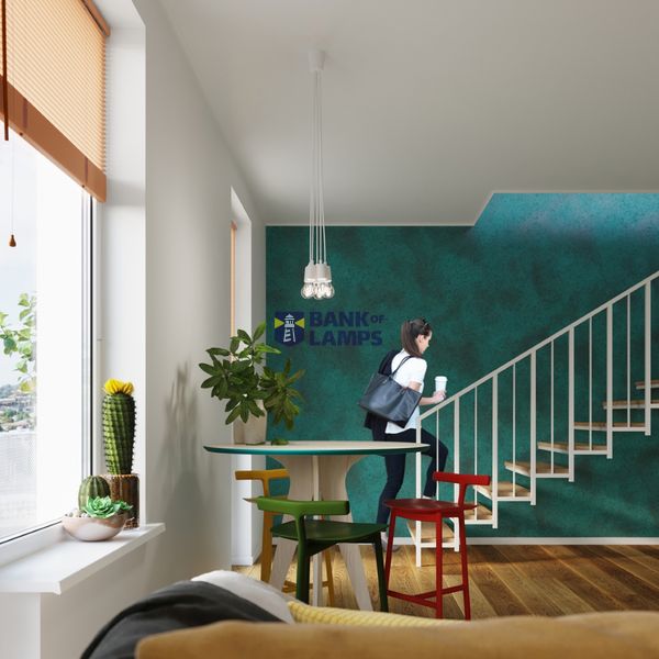 HANGING LAMP DIEGO 1 WHITE E27 1X60W IP20 image 3